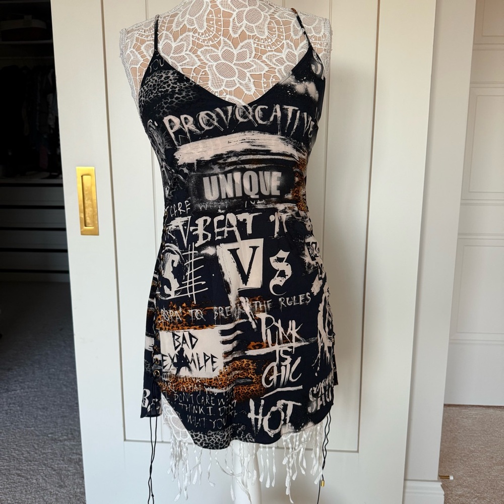 Balmain Rare Collab x Victoria's Secret Punk Angel Tank Slip Dress Medium